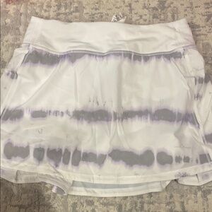 Lululemon Athletica White and Purple Skirt